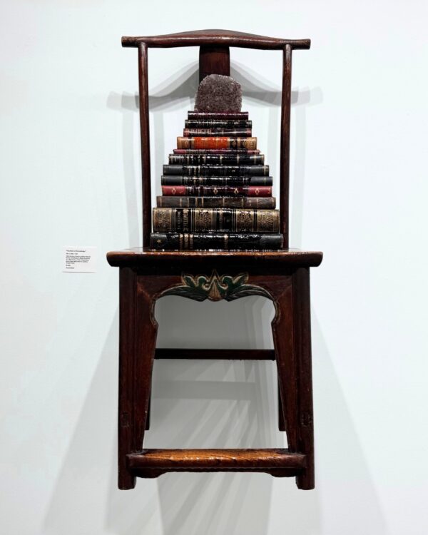 "Fountain of Knowledge" Mixed Media Wall Sculpture, 43" x 20" x 17", Custom Acrylic Mount - Image 6