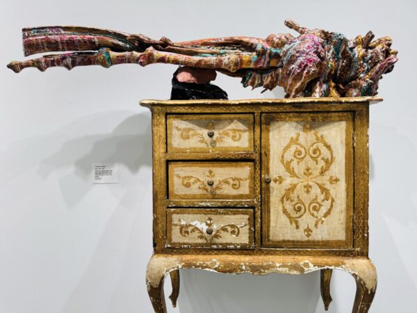 "Treasure Chest" Mixed Media Wall Sculpture, 38" x 50" x 14", Interactive Cabinet Installation - Image 5