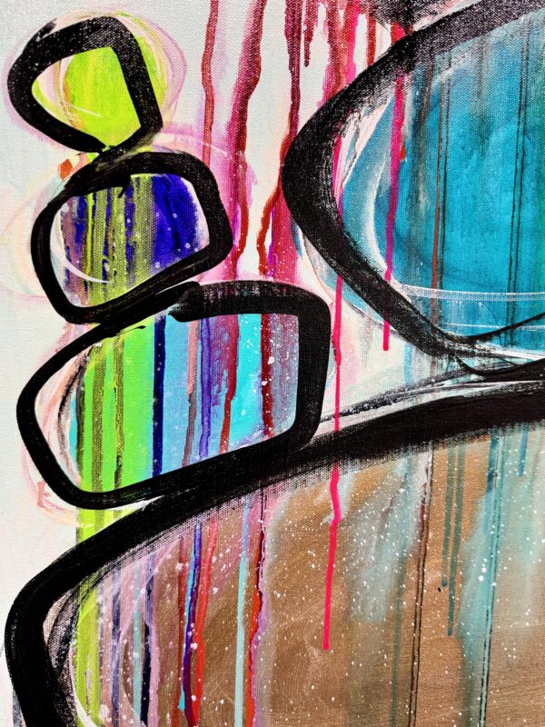 "Carmel by the Sea" Mixed Media on Canvas, 40" x 30", Custom Acrylic Frame - Image 4